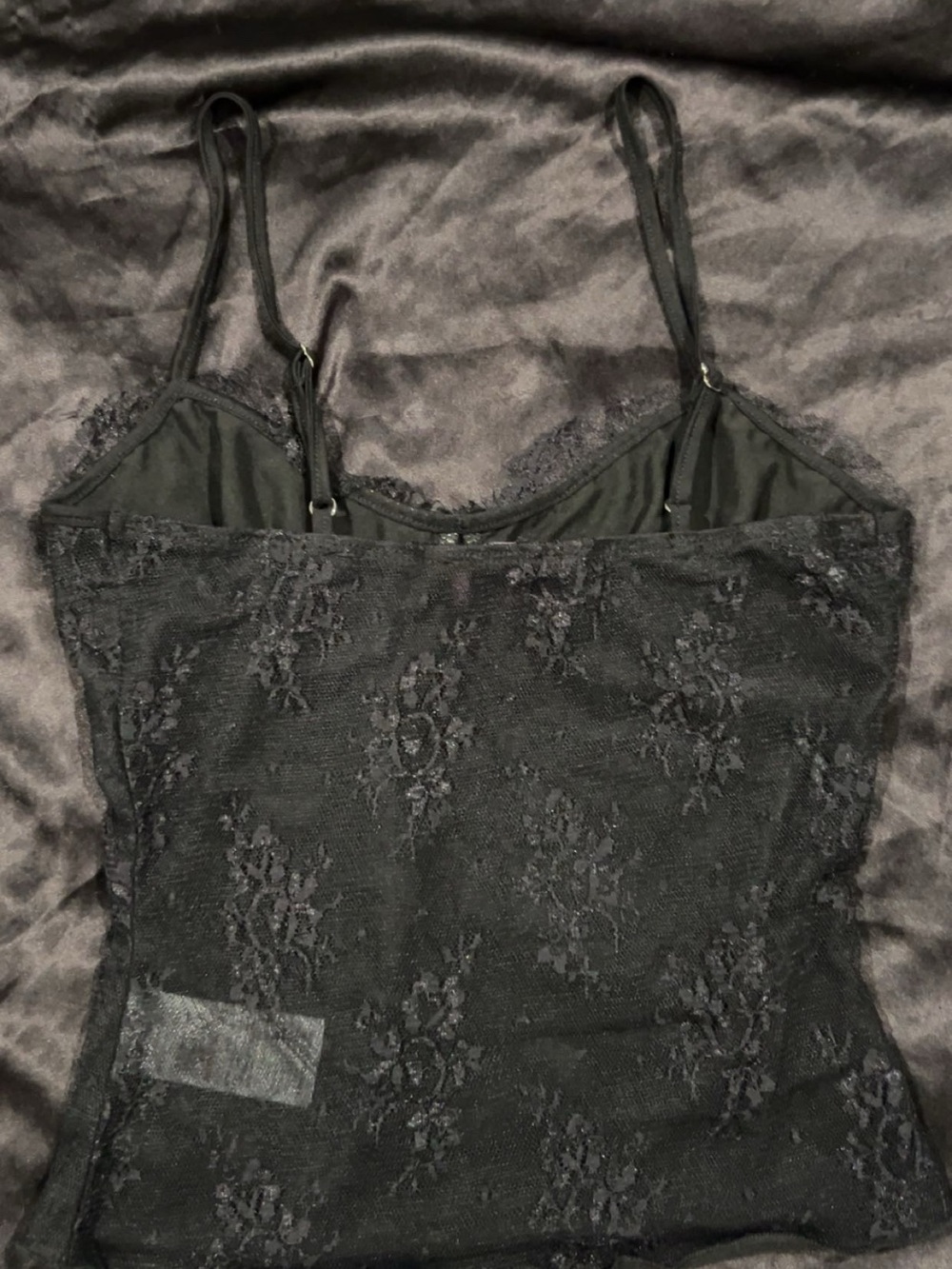Edikted Black Lace Sheer Camisole Tank - Picture 2 of 4